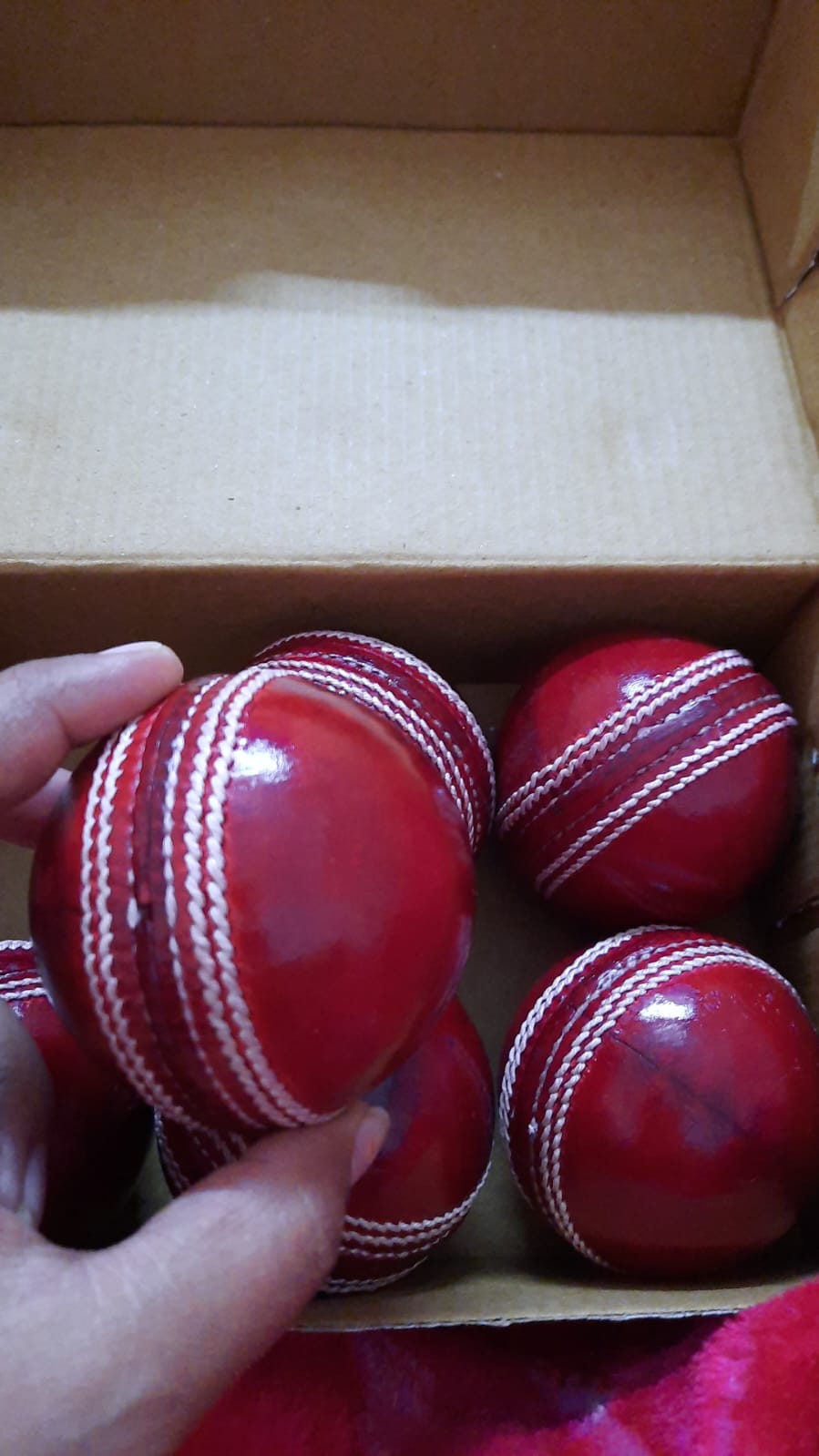 Shrinika Practice Ball – 20 Over Durable Leather Ball - Set of 6 Pc - Shrinika Sports