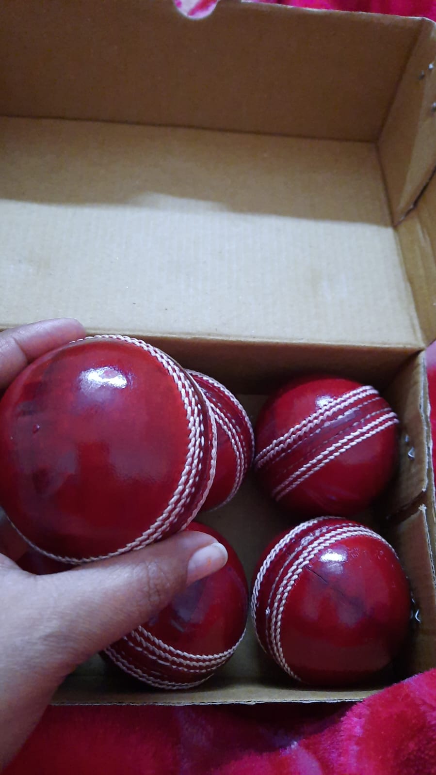 Shrinika Practice Ball – 20 Over Durable Leather Ball - Set of 6 Pc - Shrinika Sports